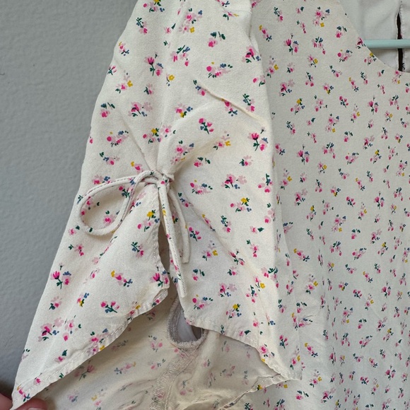 Madewell Light Cream Floral Mini Dress - Picture 9 of 10